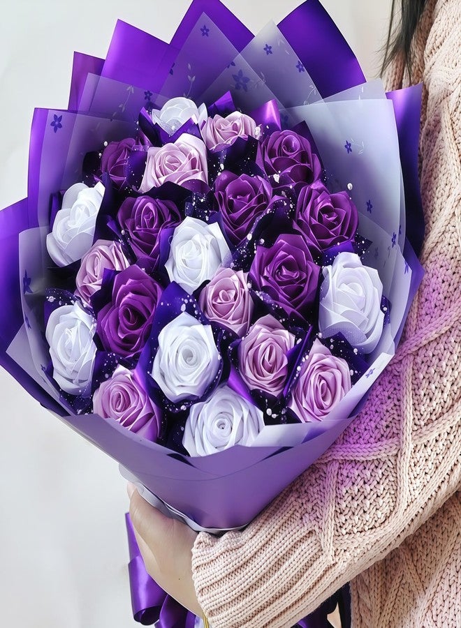 iefoah Purple Satin Ribbon 1 1/2 Inch, 50 Yards Solid Purple Fabric Ribbons for Gift Wrapping Crafts Floral Bouquets Wedding Party Decoration - Image 2